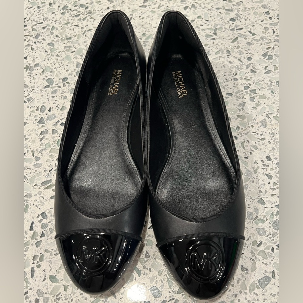 Michael Kors Dylan Black Leather Flats